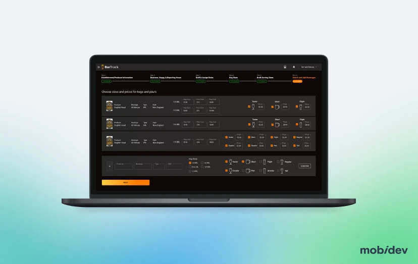 Deliverables of BarTrack s Software Platform