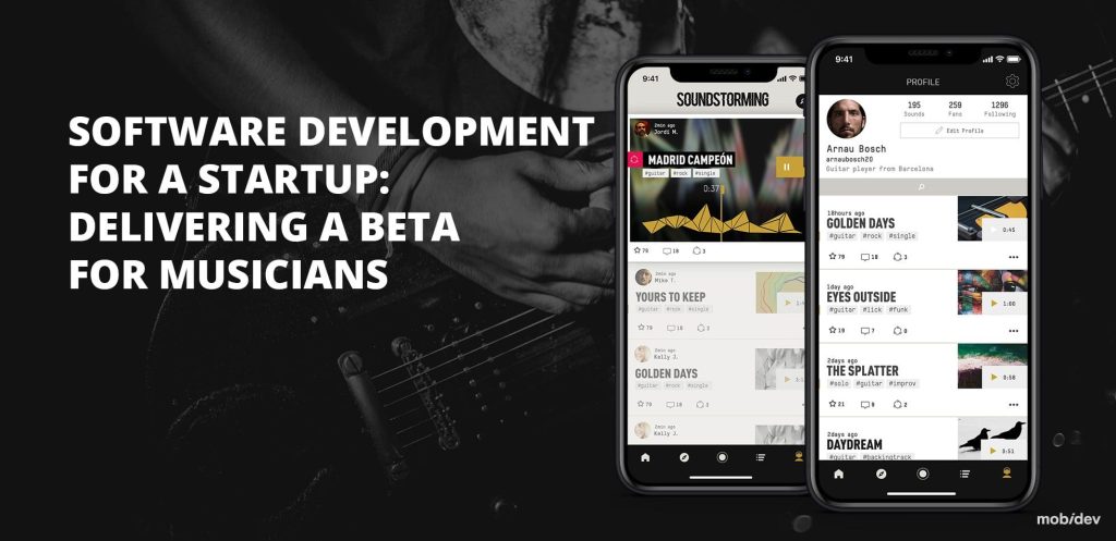 CASE STUDY SOFTWARE DEVELOPMENT FOR A STARTUP DELIVERING A BETA FOR MUSICIANS