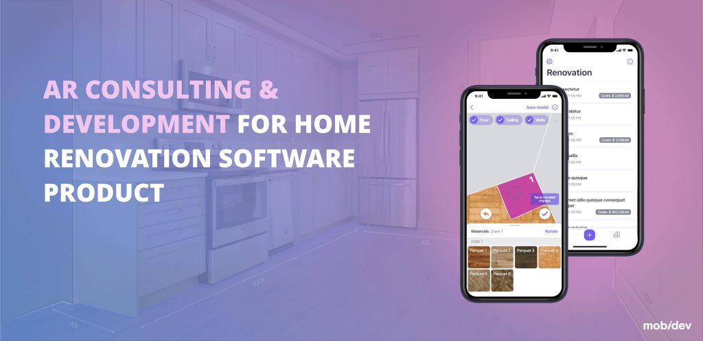 AR CONSULTING & DEVELOPMENT FOR HOME RENOVATION SOFTWARE PRODUCT