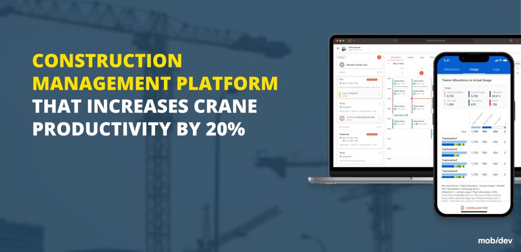 CONSTRUCTION MANAGEMENT PLATFORM THAT INCREASES CRANE PRODUCTIVITY BY 20%