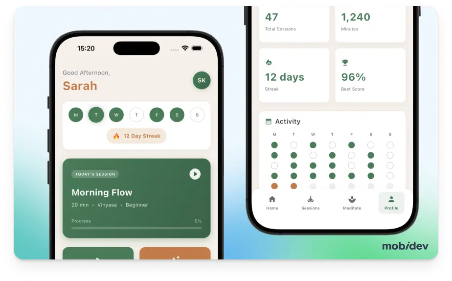 Yoga training app